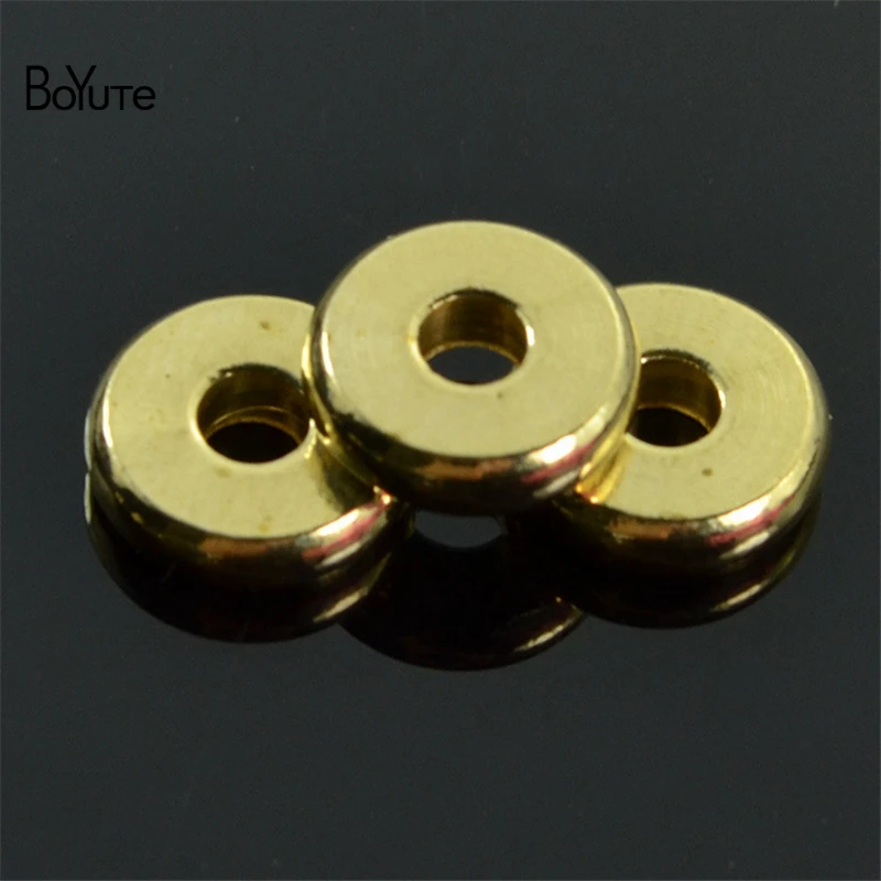 BoYuTe (100 шт./лот) 3 мм 4 5 6 7 8 10 12 круглые металлические латунные бусины для