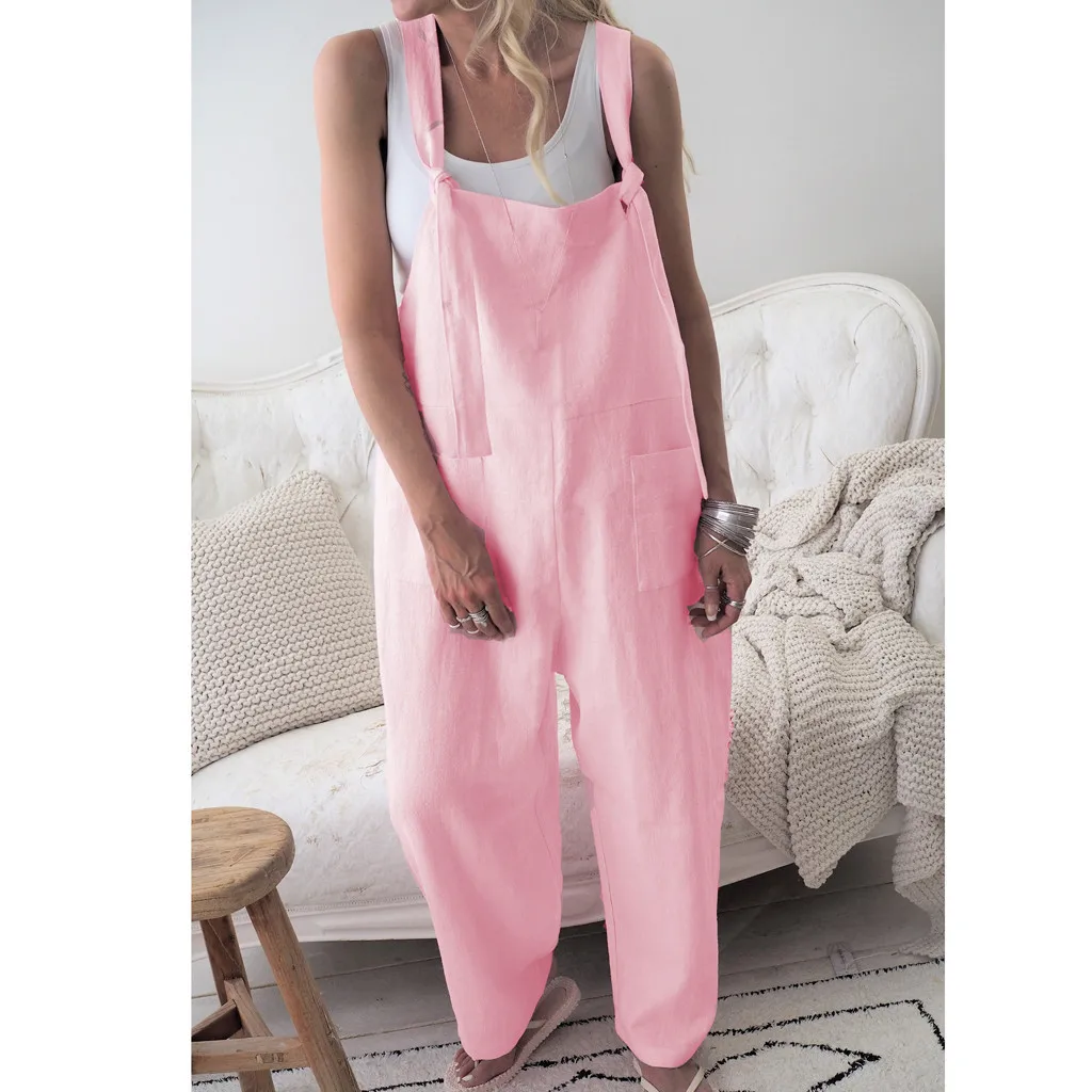 Women Casual Jumpsuit Dungarees Harem Strap Pant Loose Baggy Trousers Overalls Off Shoulder Playsuit | Женская одежда