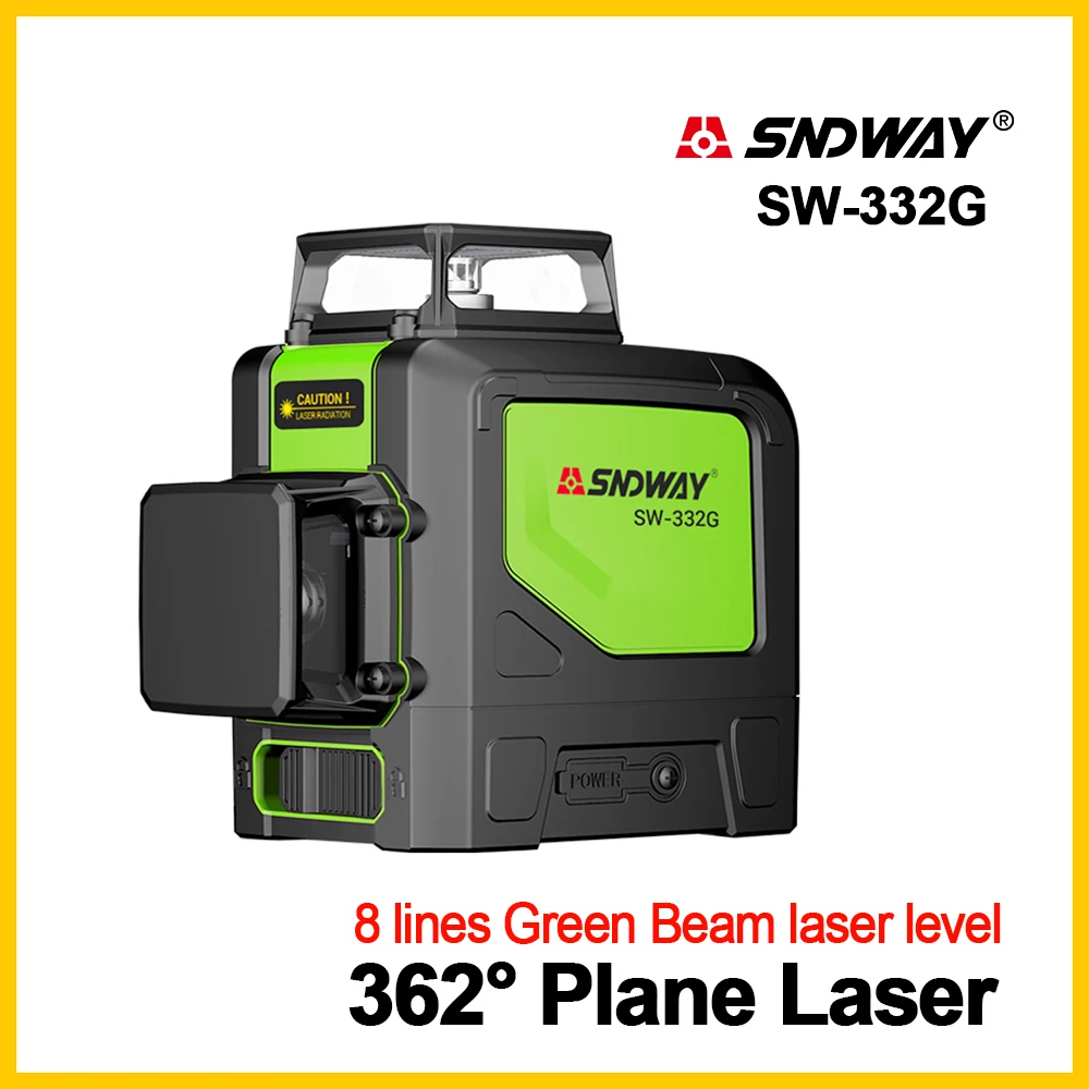 

SNDWAY Laser Levels 360 Green Level 3D Self Leveling Vertical Horizontal Rotary Lasers 8 lines Leveler SW-332G SW-332R