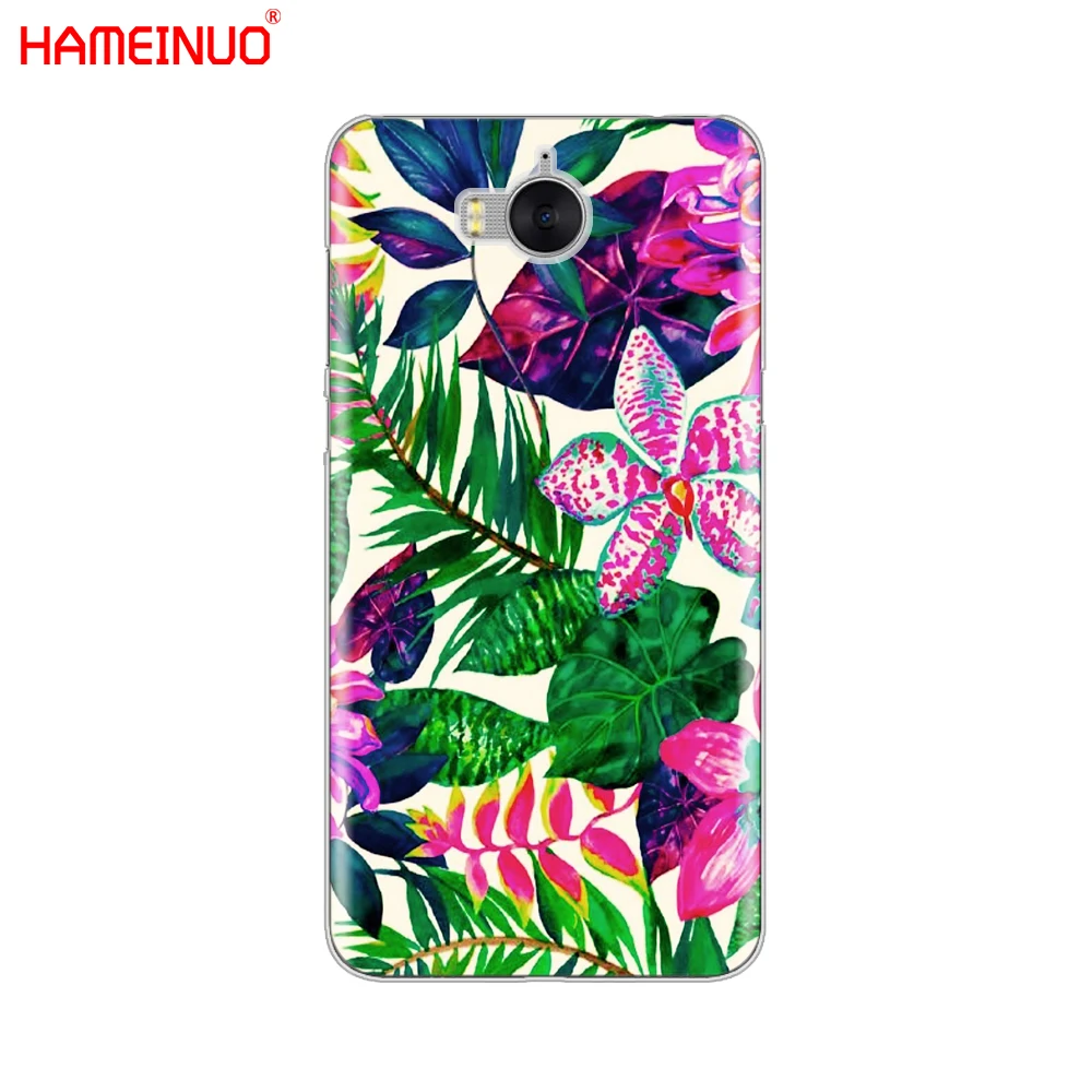 HAMEINUO тропические зеленые листья цветочный чехол для сотового телефона huawei honor 3C 4X