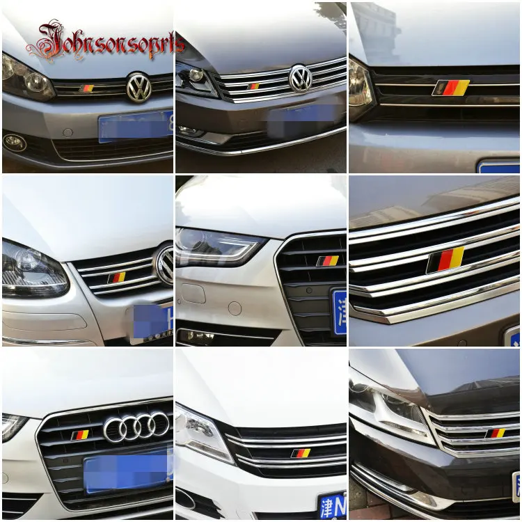 1 шт. эмблема с немецким флагом решетки значок наклейки на автомобиль для GOLF 6 7 CC