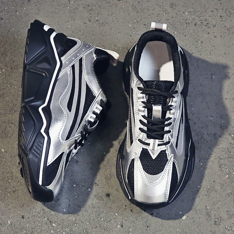 Женские кроссовки на высокой платформе Fujin повседневные из сетчатого материала