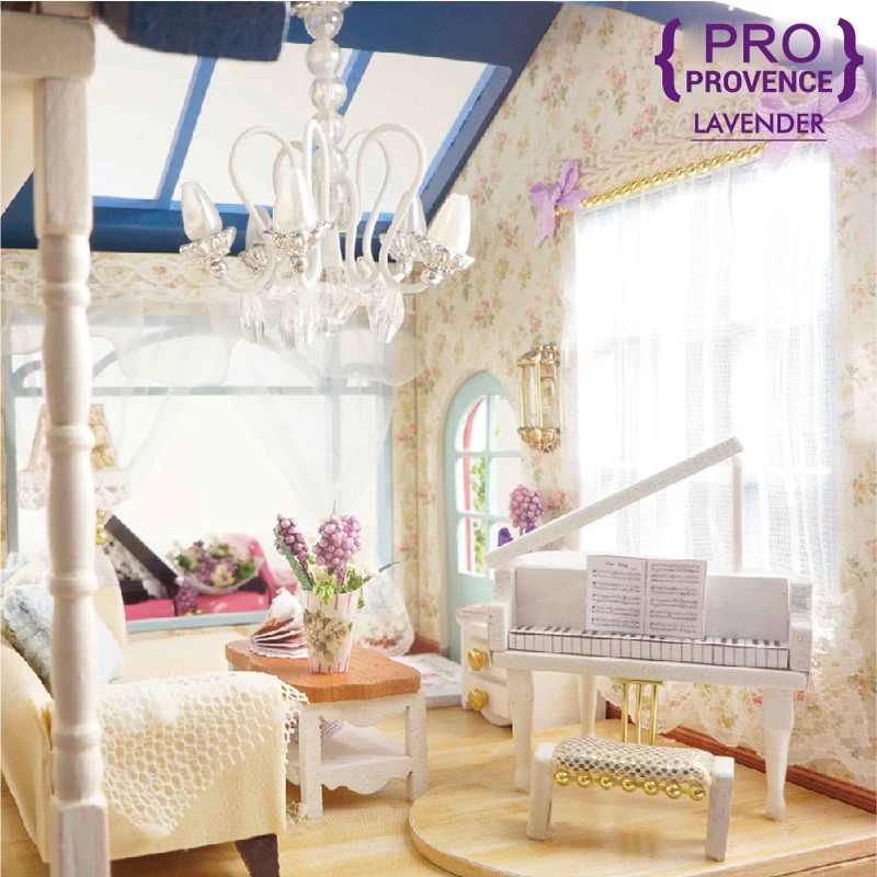 

New Love 3D DIY Wooden Doll Houses Princess dollhouse Girl Toy For Children Gifts Furniture Miniature crafts free shipping