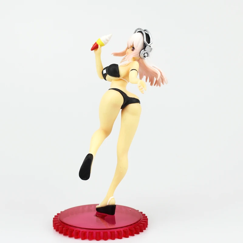 Бесплатная доставка 6 &quotСупер Sonico аниме мороженое волна черный бикини Ver.