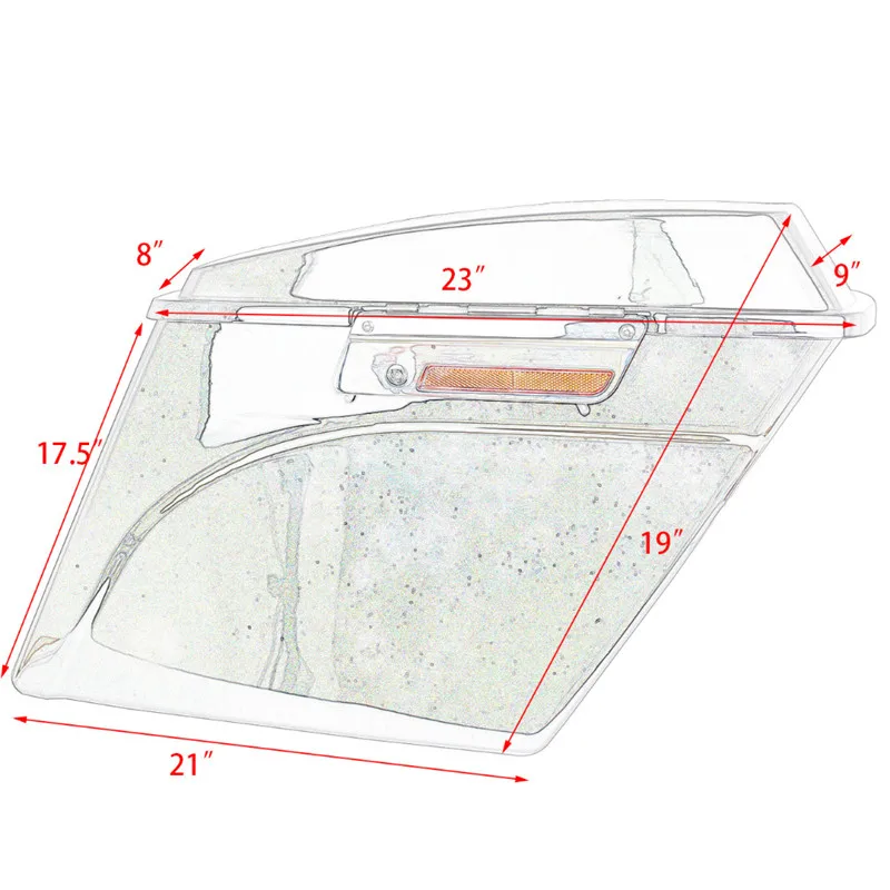 Мотоциклетные 5 &quotяркие черные растягивающиеся расширенные жесткие седельные