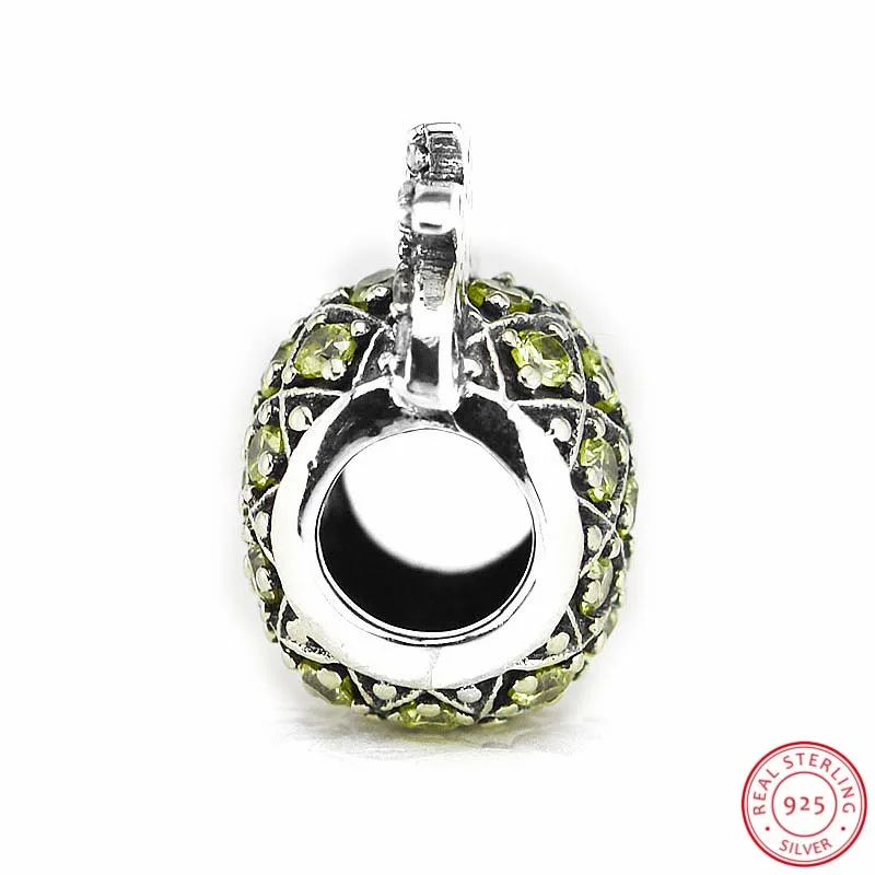 CKK сверкающие бусины разделители из ананаса с желтым CZ DIY Fit PANDORA Charms Серебро 925