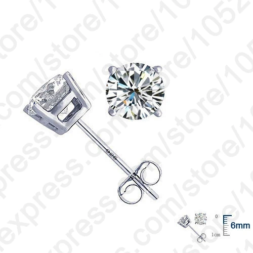Женские серьги гвоздики из серебра 925 пробы с фианитом|stud earrings|stud earrings wholesaleearrings