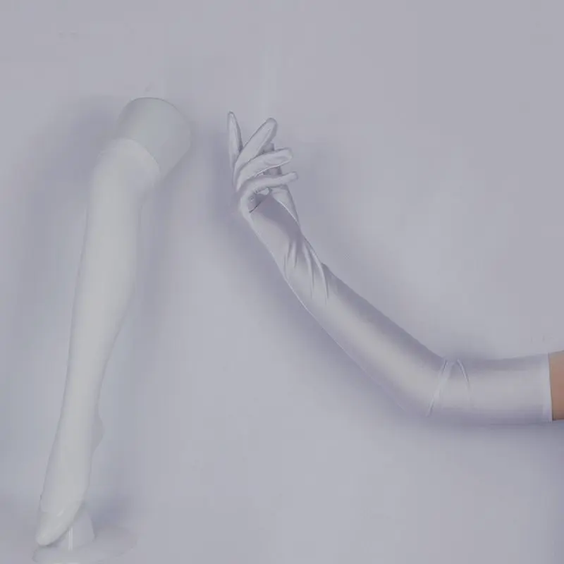 White glove stocking Аниме Хаски нет куни все члены Униформа Костюмы Аксессуары этикет эластичные плотные перчатки спандекс акрил чулки набор - Цвет: White glove stocking