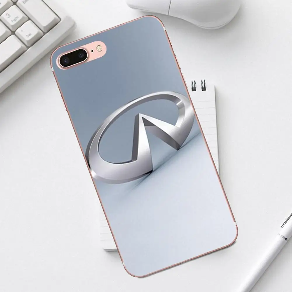 Qdowpz мягкий чехол для телефона с логотипом Infiniti iPhone 4 4S 5 5C SE 6 6S 7 8 Plus X XS Max XR Galaxy A3 A5 J1