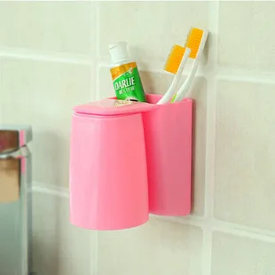 Free Shipping Fashion antibacterial toiletries magnet adsorption wash suits cup toothbrush upside down | Дом и сад