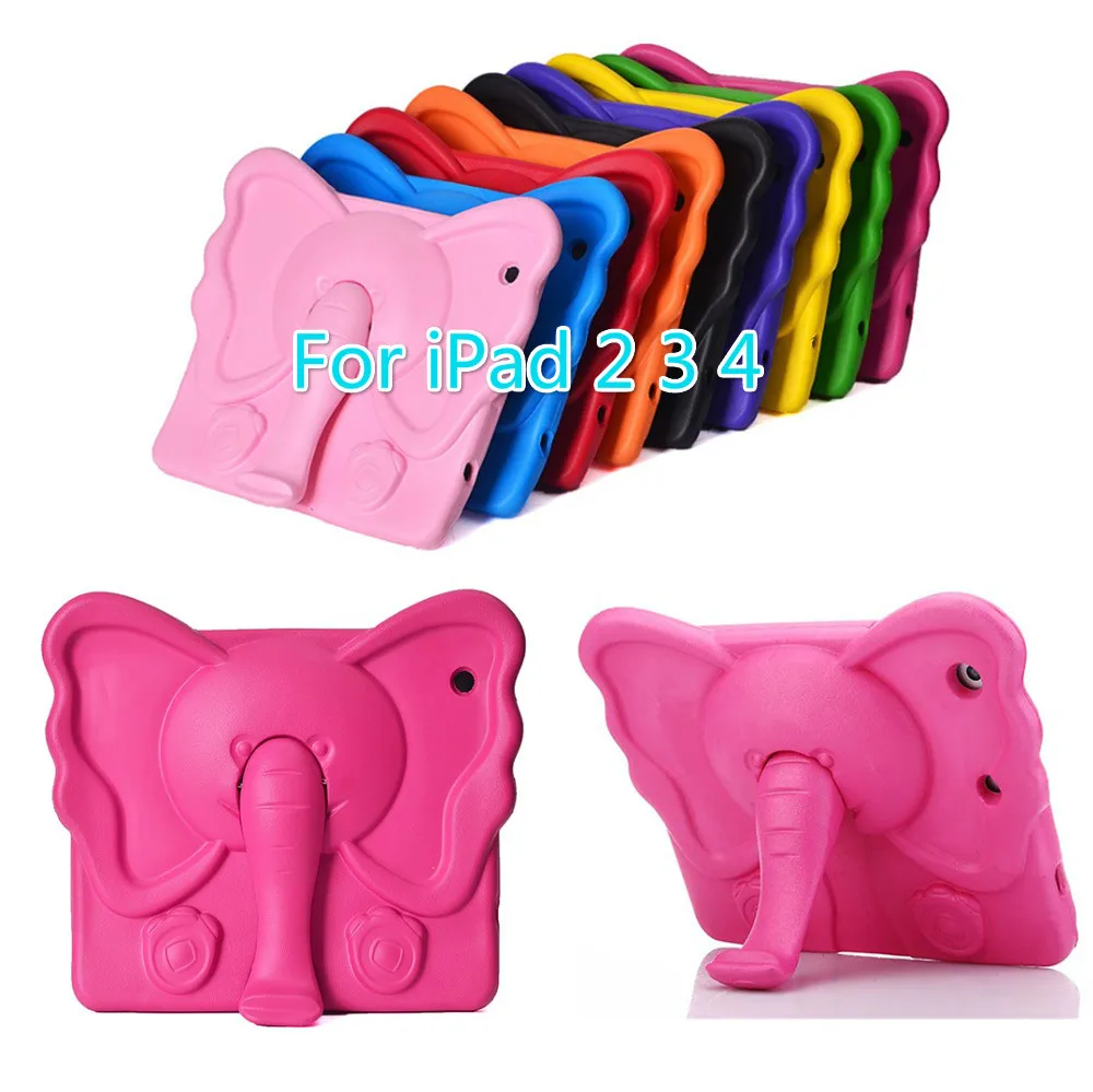 Чехол для iPad 2/3/4 горячая Распродажа милый 3D мультяшный слон нос ручка подставка