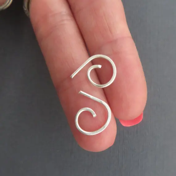 PINJEAS крошечные серьги-кольца без рукавов ручная работа минимализм модные