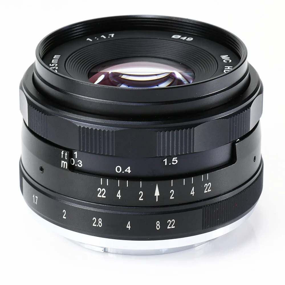 Большая диафрагма 35 мм F1.7 ручной объектив для Sony NEX3N NEX5T NEX6 NEX7 NEX F3 a3000 a5000 a5100 a6000