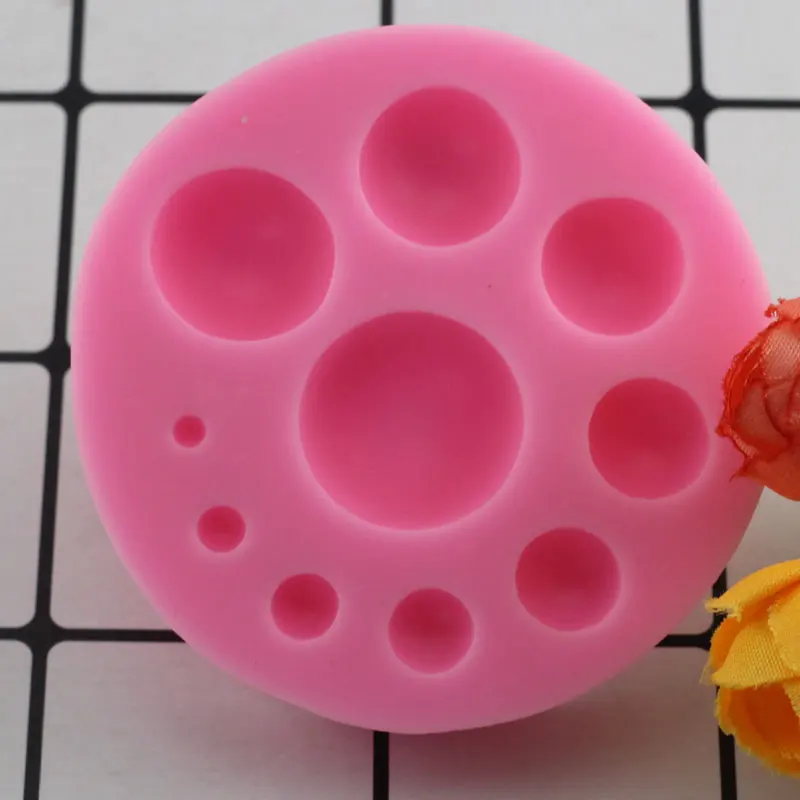 3D полукруглая бусина силиконовая форма для помадки украшение торта формы