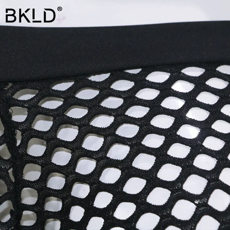 BKLD 2018 модное сексуальное прозрачное облегающее мини-платье с длинным рукавом для