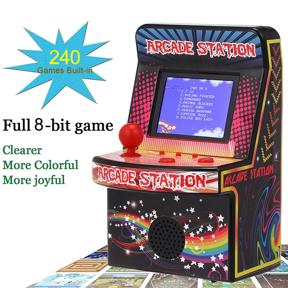 Portable Classic BL-883 Handheld Game Console Players 8-Bit Retro Machine Mini Arcade Games With 240 for Kids | Электроника
