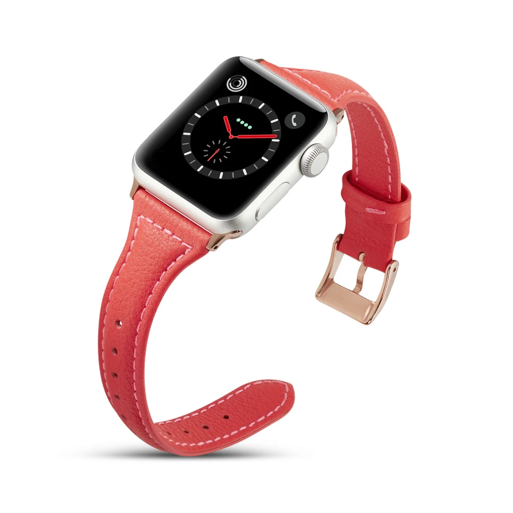 Кожаная Петля для iWatch 4 5 40 мм 44 спортивный ремешок Apple watch 42 38 Series 1 2 3 браслет