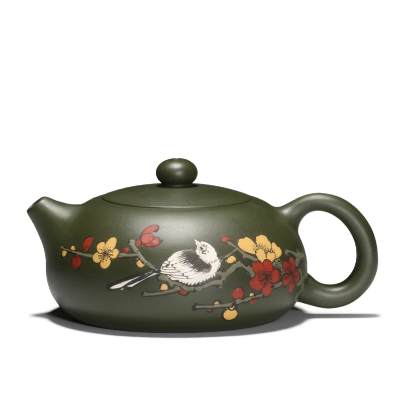 

180ml Purple Clay Teapots Authentic Chinese Kungfu zisha Flat Xi'shi Tea pot Famous Handmade Teaware set Gift with Safe Package