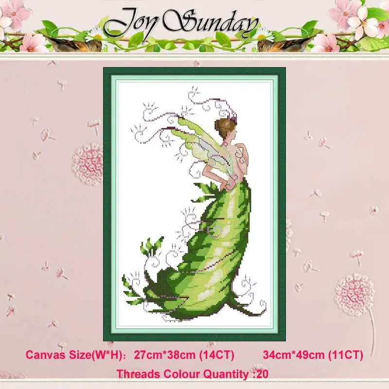 Plant fairy Бабочка Фея цветок фея Счетный 11CT 14CT Набор для вышивания крестиком DIY DMC Китайский Набор для вышивания крестиком вышивка рукоделие домашний декор - Цвет: Plant fairy