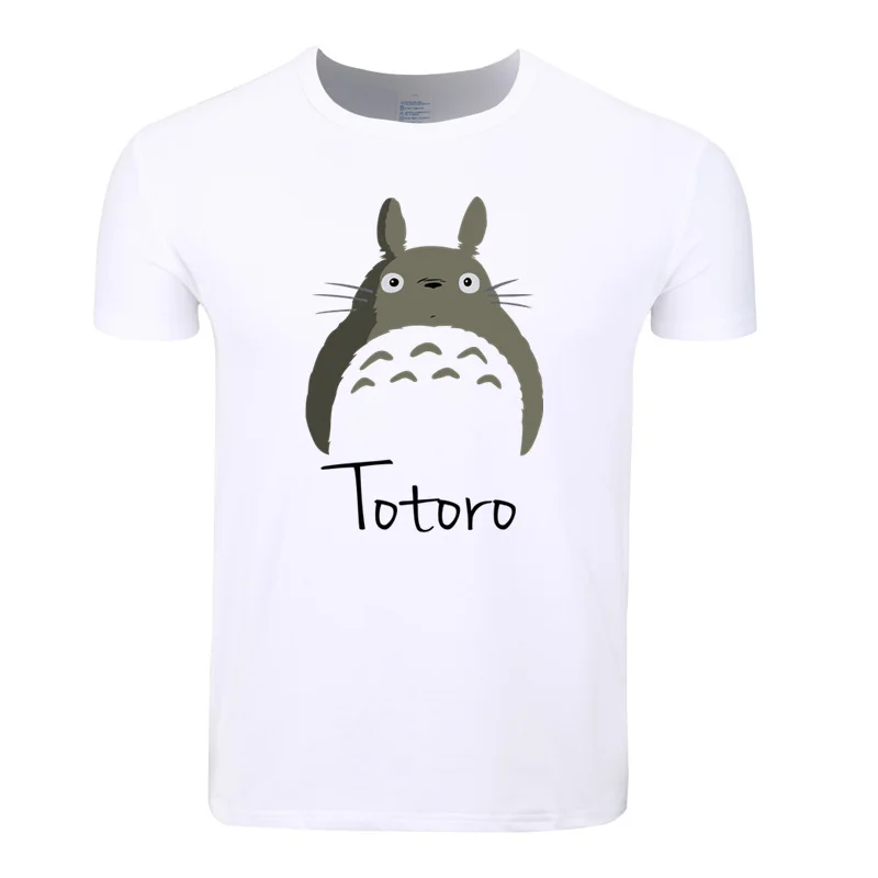 Мужская и женская футболка с принтом Miyazaki Hayao Kawaii Totoro японского аниме круглым