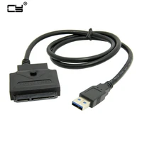 usb 2 0 3 0 to sata 22 pin data power cable adapter for pc laptop 2 5 3 5 inch hdd hard disk driver black color