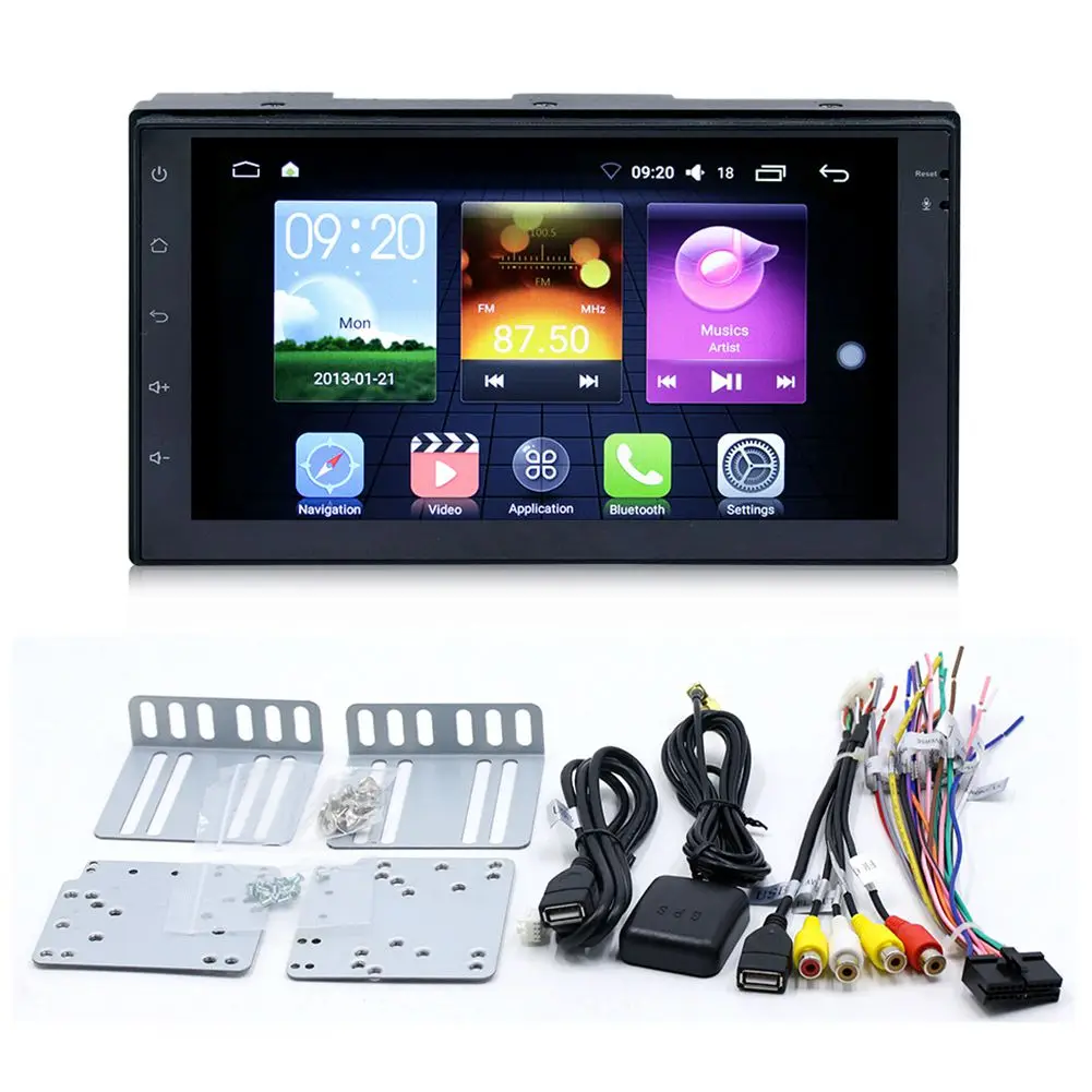 Android автомобиль радио mp4 mp5 плеер bluetooth Wi-Fi навигации gps 1 г 16 сенсорный экран 4 ядра 7