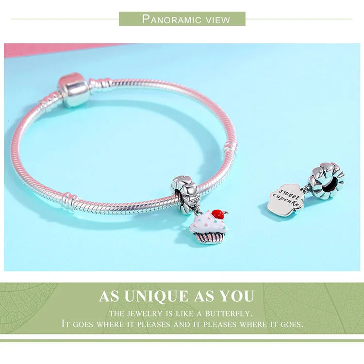 BAMOER, натуральная 925 пробы, серебро, цветные бусины в форме мороженого, очаровательные, подходят для модных браслетов, браслеты, роскошные ювелирные изделия SCC1129