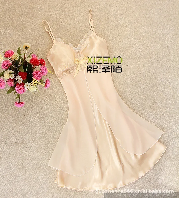 Весенне летнее семейное платье для сна Размеры s M А расширенный код Шелковый