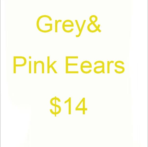 

Speciaal links USD 14 For Extra Fee-Grey&Pink ears
