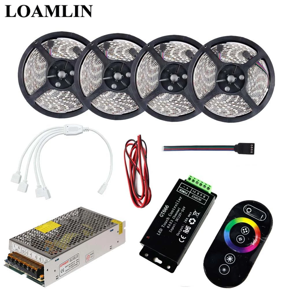 SMD2535/3528 RGB светодиодные гибкие полосы света с 18A RF беспроводной сенсорный
