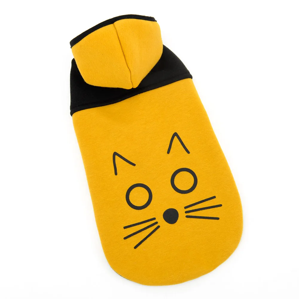 HOOPET Pet свитер для собаки для кошки щенка футболка теплое пальто с капюшоном кофта с капюшоном с котенком одежда Толстовка костюм котенка