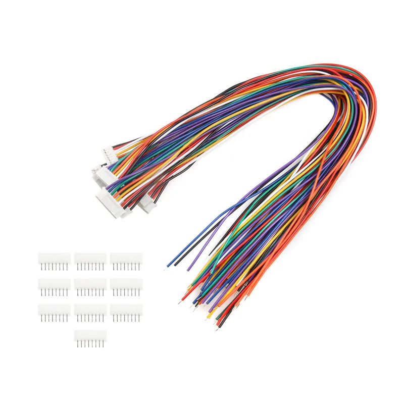 Коннектор JST PH2.0 10 комплектов 30 см 26AWG гнездовой разъем 2/3/4/5/6/7/8/9/10 контактов с