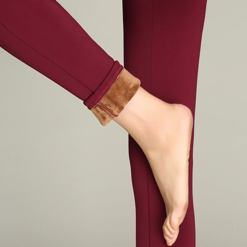 2017 Winter Women Pants Warm Plus Thick Velvet Slim High Waist Stretch Pencil Female Trousers Large size 6XL | Женская одежда