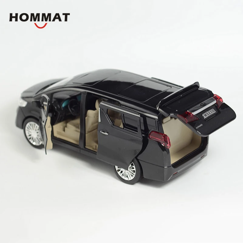 HOMMAT моделирование 1:24 Toyota Alphard MPV литье под давлением игрушечный автомобиль модель