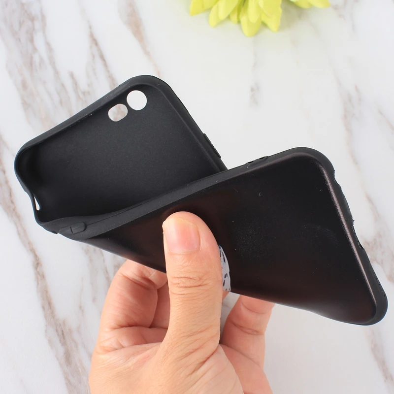 Мягкий чехол для телефона черный белый Apple iphone 8 7 Plus 6 6S 5 SE X|Бамперы| |