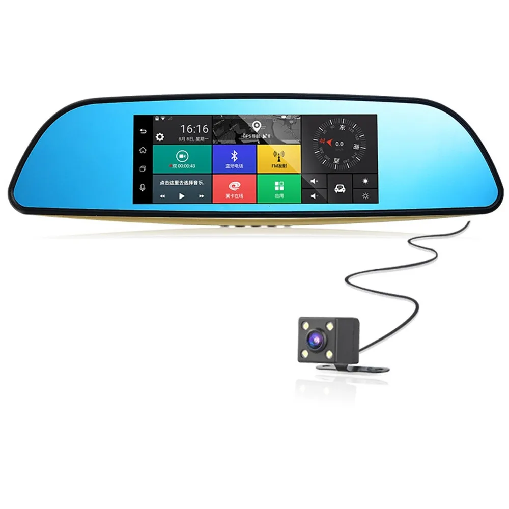 Ecartion 3g 7 &quotВидеорегистраторы для автомобилей Bluetooth Android зеркало заднего вида