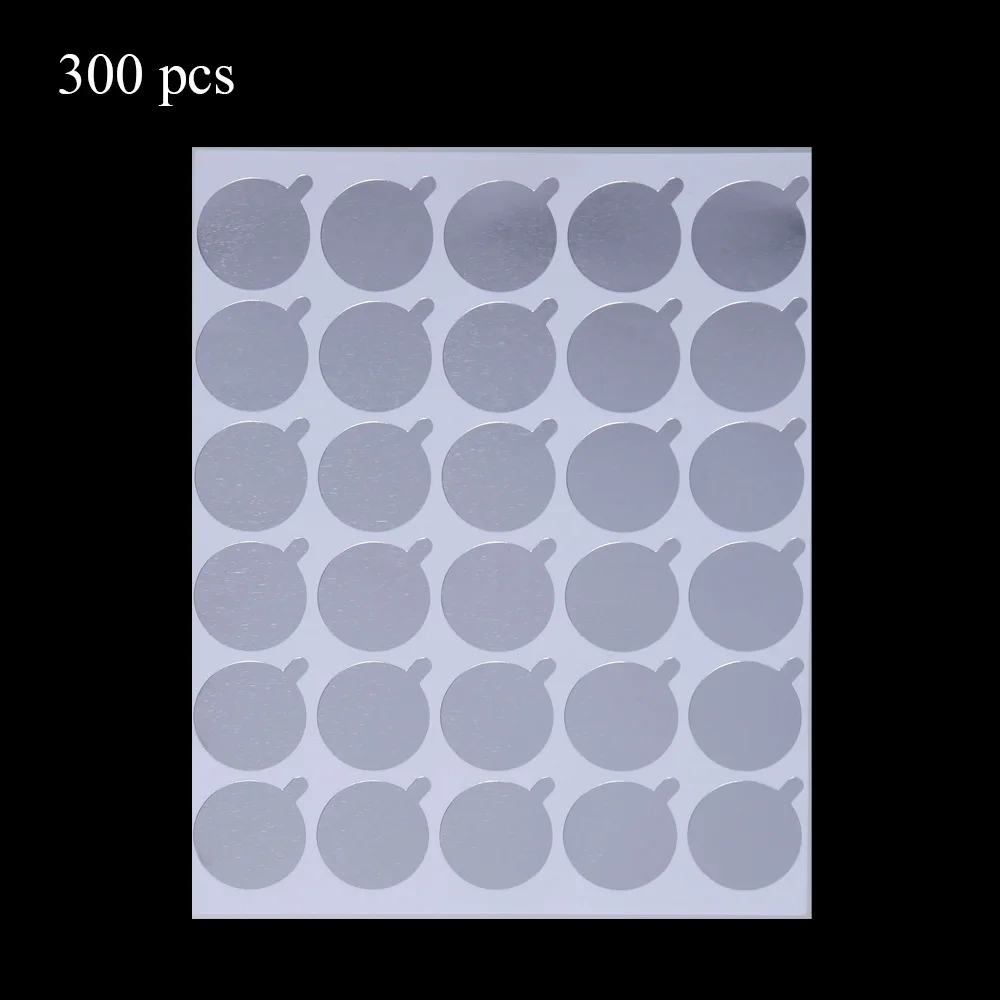 foil stickers 300 pc Одноразовые ресницы клей держатель поддон наращивание ресниц клеевые подушечки наклейки для ресниц подставка на ресницы Нефритовый камень - Цвет: foil stickers 300 pc
