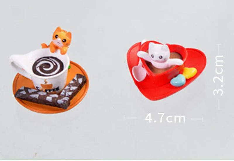 6 Шт Снэк котенок сцена фигурка сказочные садовые миниатюрные украшения микро