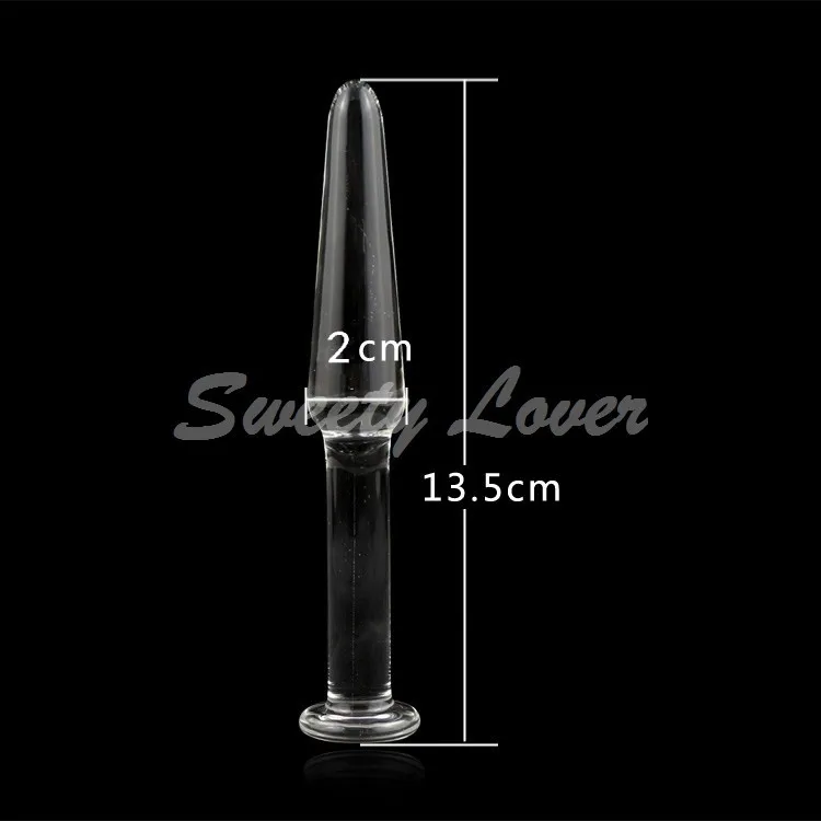 13 5*2 см стекло малого размера Анальная пробка Кристальный стеклянный