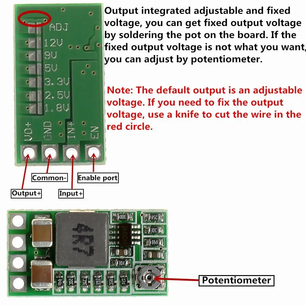 5 шт. ультрамаленький понижающий мини-модуль питания для Arduino 3 А преобразователь