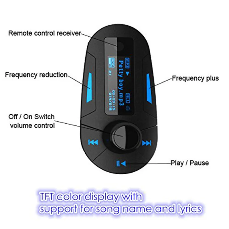 Автомобильный MP3-плеер беспроводной fm-передатчик модулятор с USB SD MMC lcd с дистанционным автомобилем MP3-плеер беспроводной FM Modulato