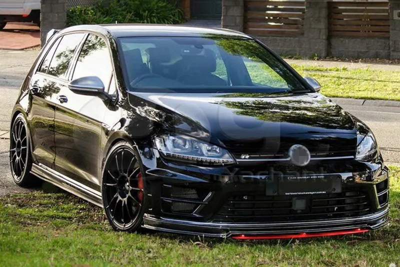 Углеродное волокно/FRP комплект подходит для 14-16 GOLF 7 VII MK7 MK VII R Rline хэтчбек Pre-Facelift RZ стиль передний спойлер сплиттер