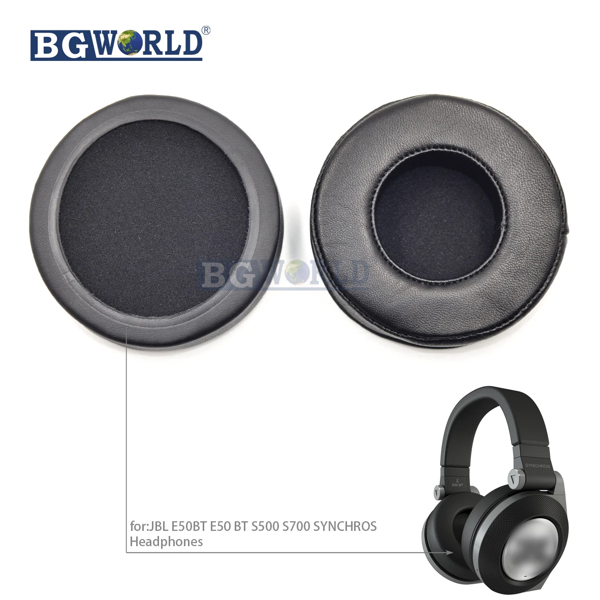 Bgworld Замена амбушюры Подушка натуральная кожа для JBL E50BT E50 BT S500 S700 SYNCHROS наушники