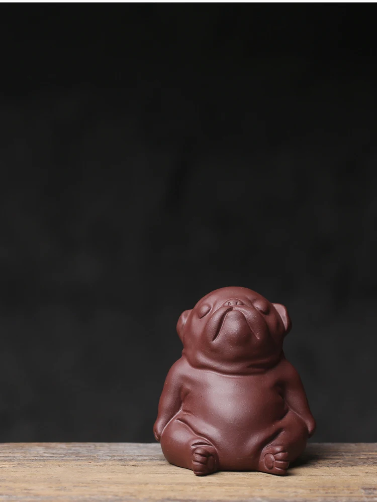 TANGPIN Фиолетовый Глиняный Чайный домик для домашних животных собак из Yixing zisha играть ремесел чайный набор кунг-фу украшения с подарочной упаковке