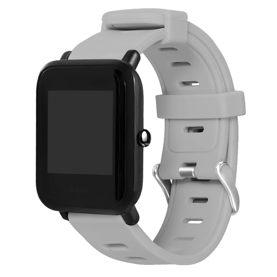 20 мм силиконовый ремешок для часов Ремешок для Amazfit Bip сменный Браслет Для Xiaomi Huami Amazfit Bip Молодежные часы аксессуары