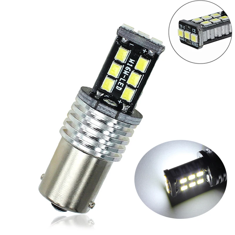 2 шт. Автомобильные светодиодные лампы Canbus 1156 BA15S P21W 2835SMD 15|daytime running lights|drl daytime