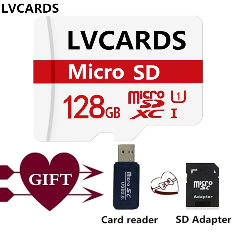 LVcards4 карта памяти Реальная емкость H2testw TF карты 32 ГБ/16 Гб microsd и micro sd карта с 64 Гб 128 Гб класс 10 G9 - Емкость: 128GB-Class10-Gift