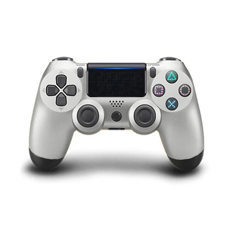 Новые Bluetooth 4,0 контроллер для PS4/PS4 про тонкий геймпад для Игровые приставки 4 беспроводной джойстик консоль для PS3 для Dualshock - Цвет: Серебристый