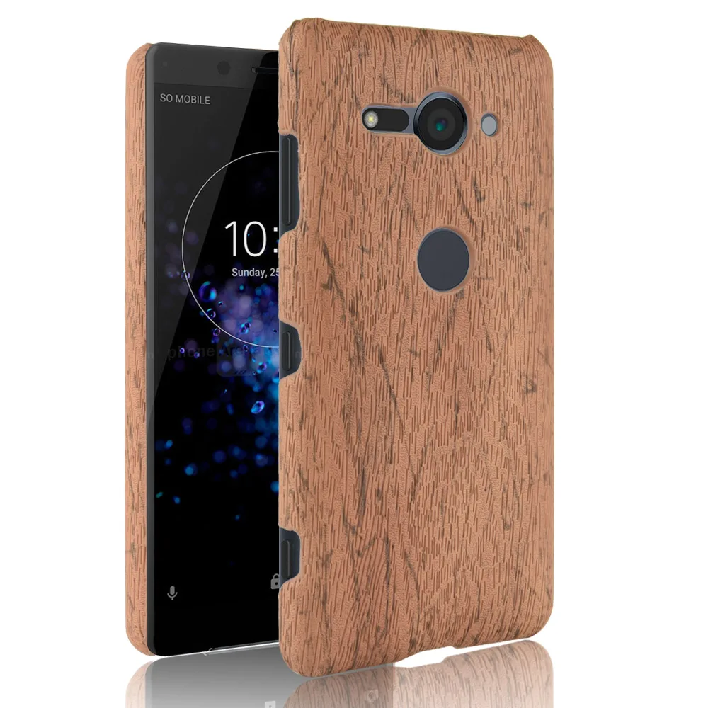 Новое поступление деревянный зернистый чехол для SONY XZ2 компактный на заднюю