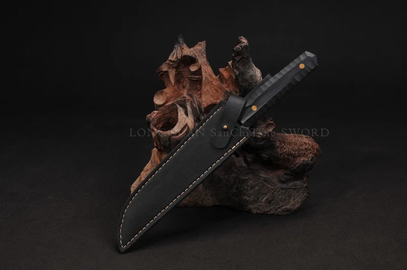 Китайский короткий меч охотничий нож полностью ручной работы пружинный стальной